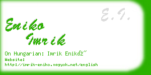 eniko imrik business card